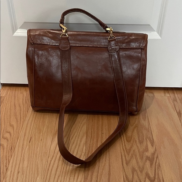 Vintage Brown Leather satchel briefcase Bag - Picture 2 of 6